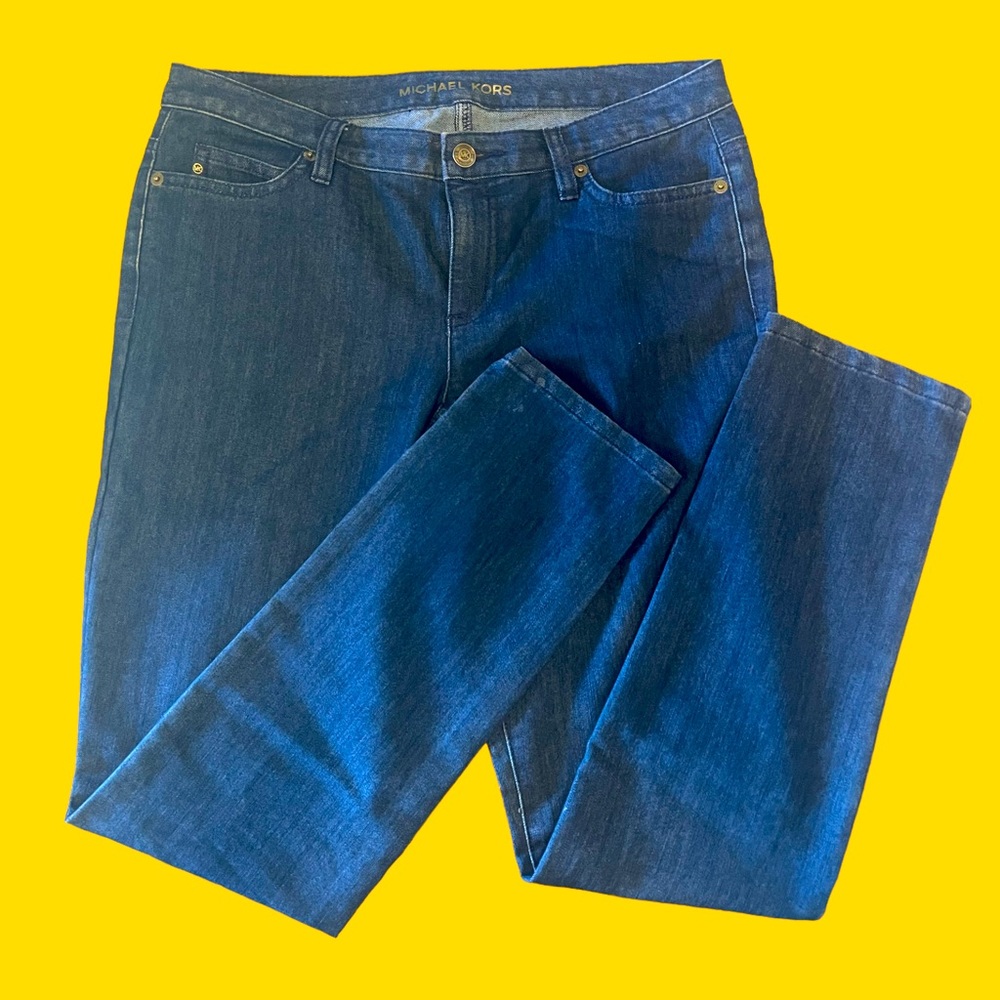 Michael Kors | Dark Denim Straight Leg 5 Pocket Jeans | Size 6